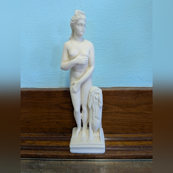 Vintage Kore Alabaster Statue Sculpture Ancient Greek Maiden Korai 9